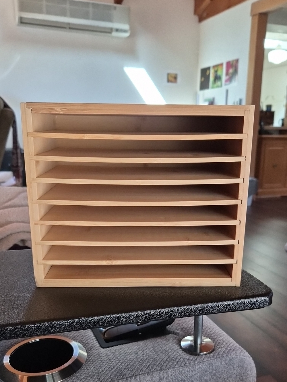 Wooden Multi-Slot Desk Organizer - Natural -